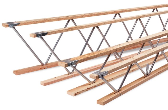 The open web design of truss joints