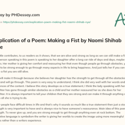 Nye shihab naomi fist making poetry analysis local life