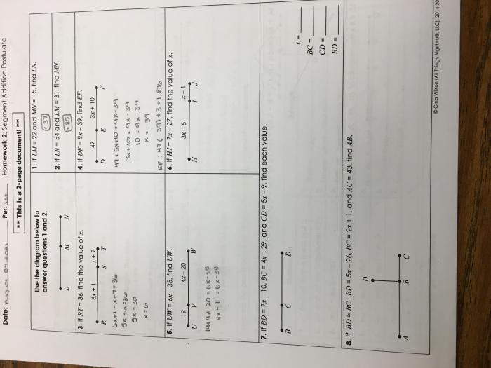 Unit 1 geometry test answer key