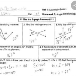 Unit 1 geometry test answer key