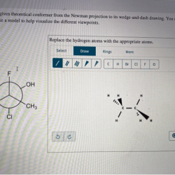 Conformer translate given theoretical wedge dash newman projection drawing its solved replace placeholder provided answer problem been has question help